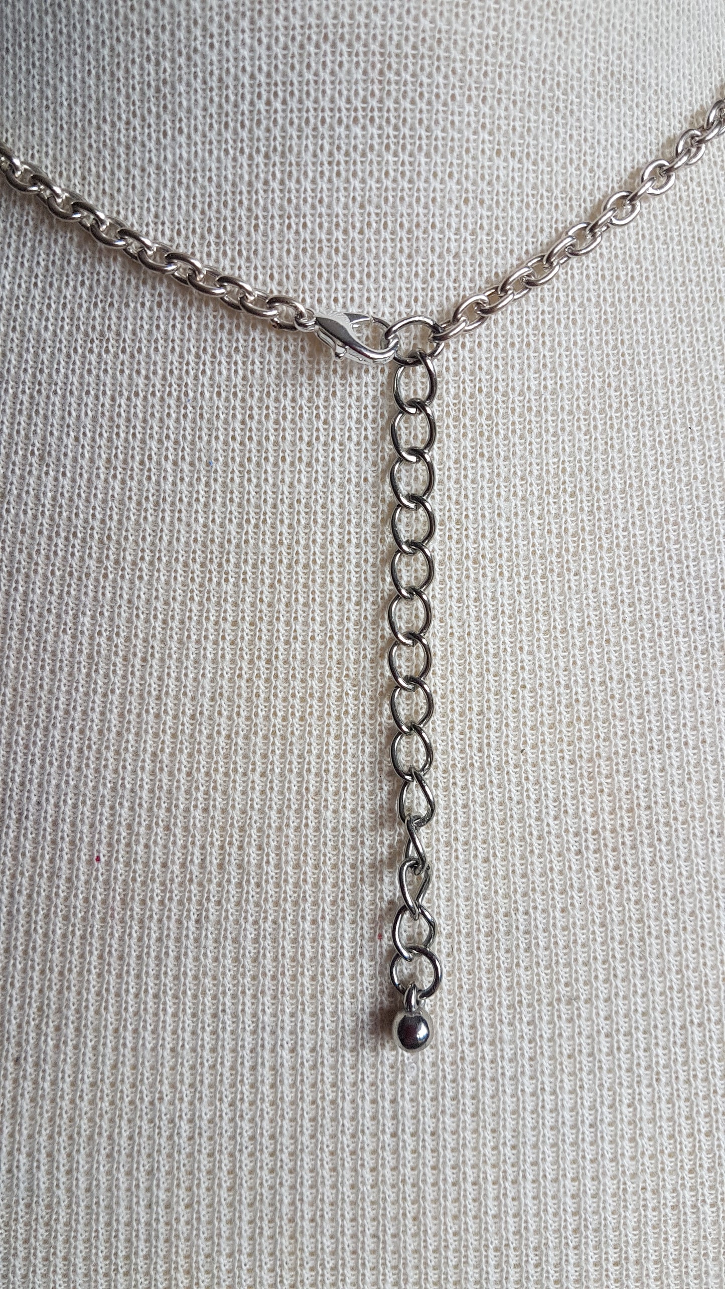 Silver And Pearl Ball Dangle Necklace
