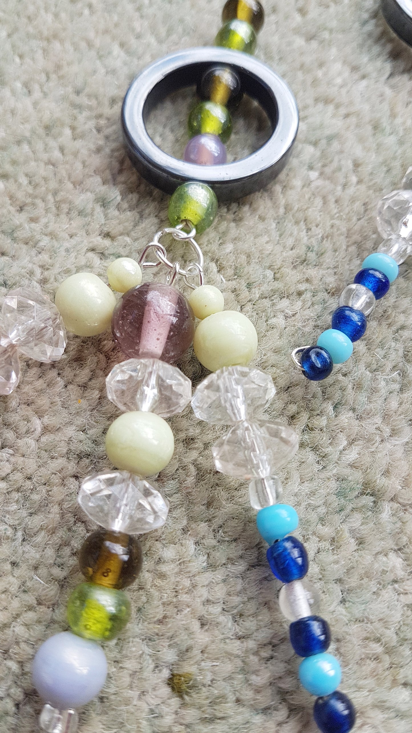 Multi Coloured Bead Dangle Earrings