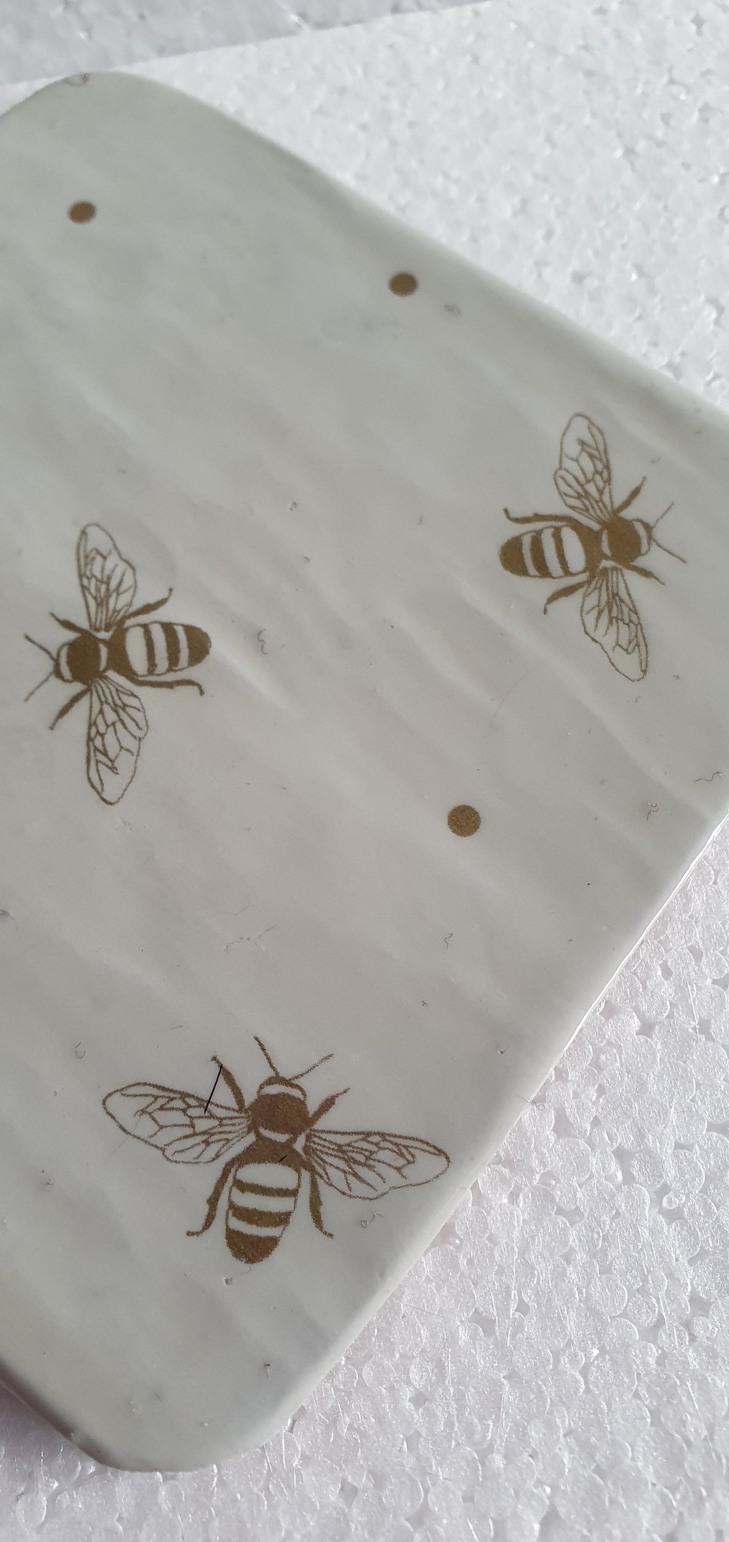 Decoupage Off White Gold Bee Coasters Set Of Four Home Decor Gift
