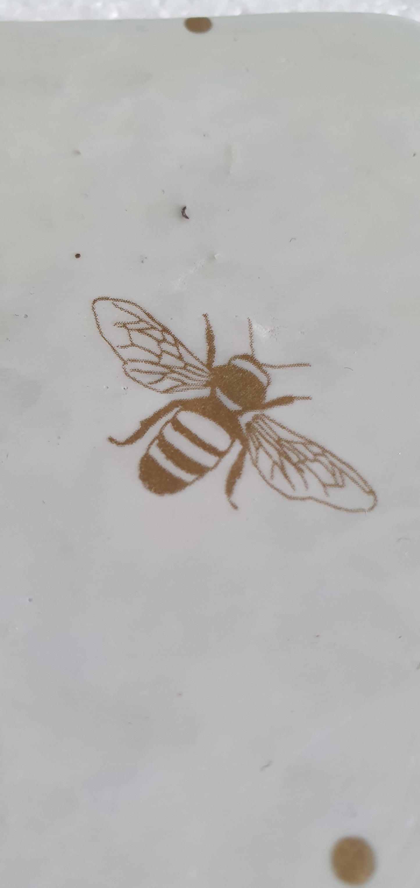 Decoupage Off White Gold Bee Coasters Set Of Four Home Decor Gift