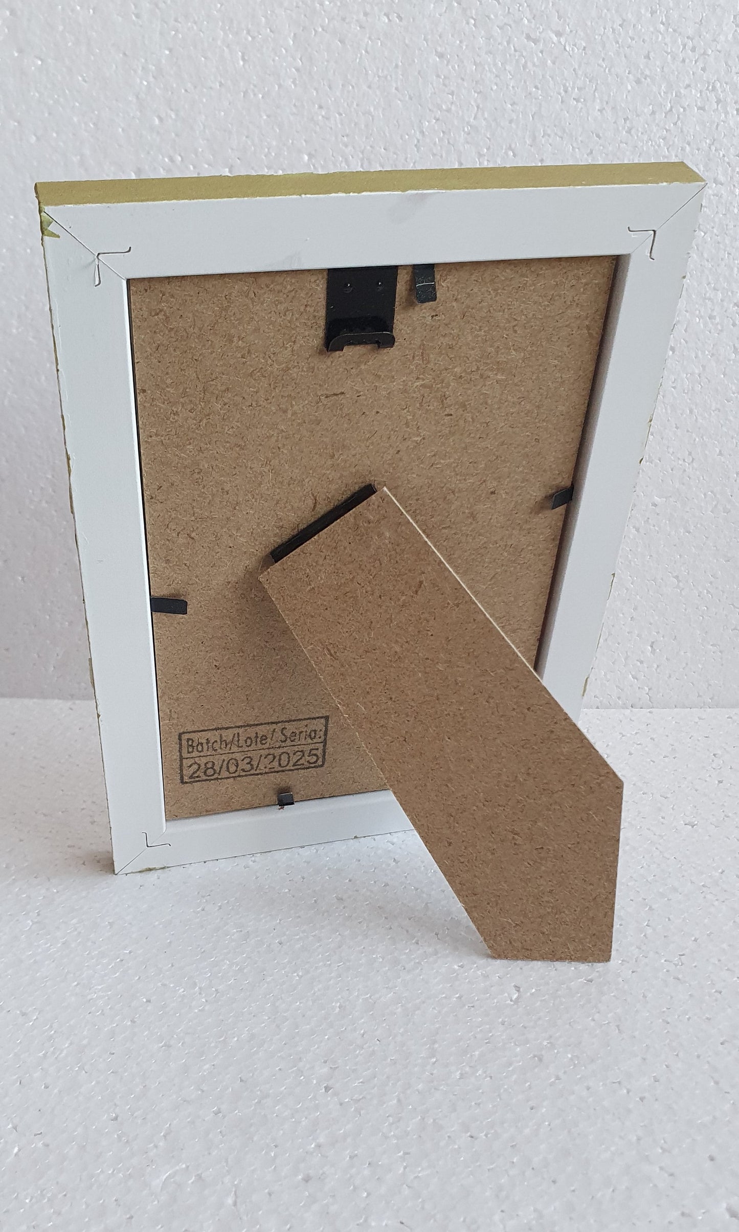Decoupage Metallic White Gold Picture Frame Pressed Leaves Photo Frame Home Decor Gift