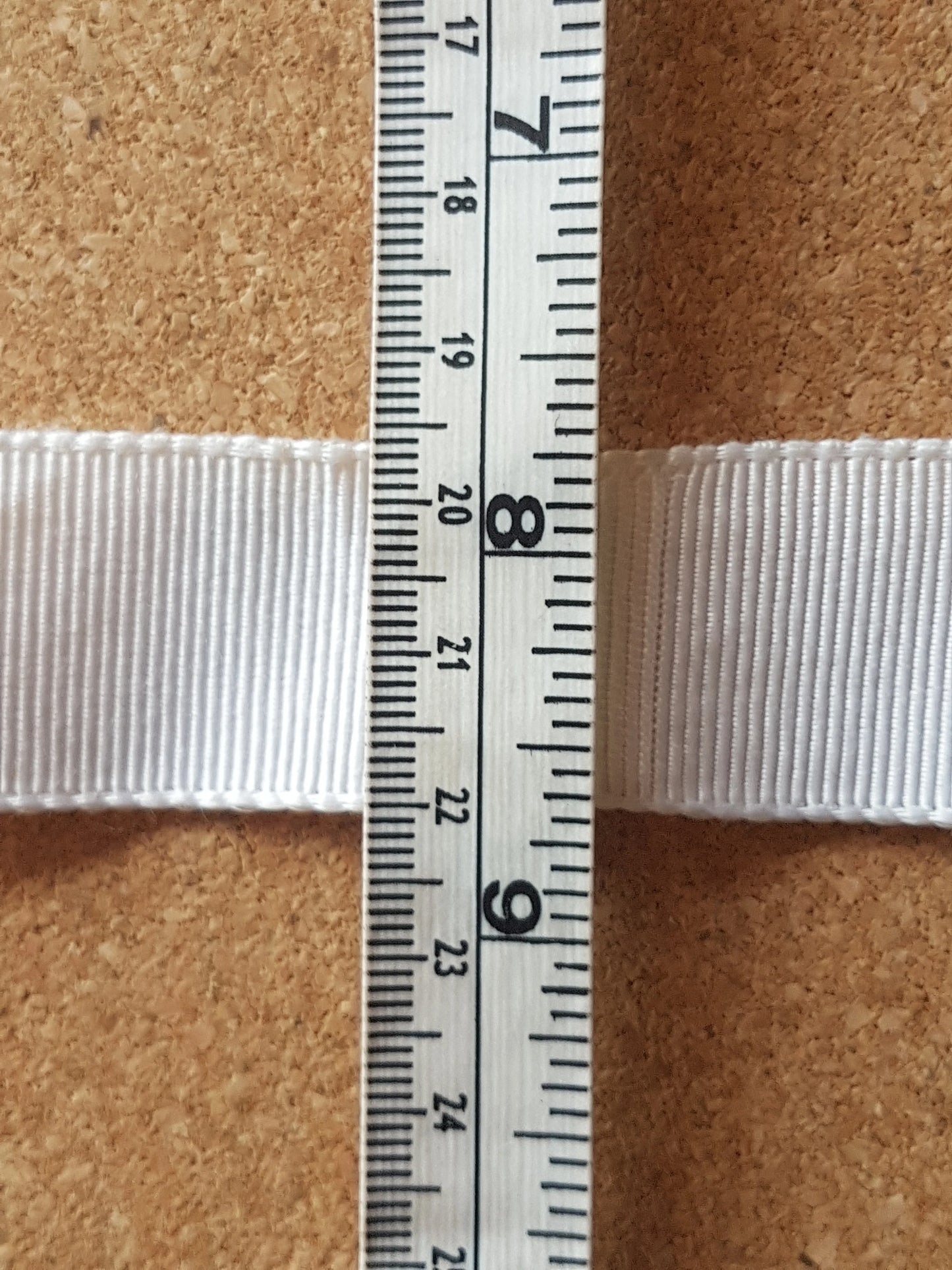 Vintage Off White Grossgrain Stiffened Ribbon Crafting Sewing 2.5cm Wide Per Metre