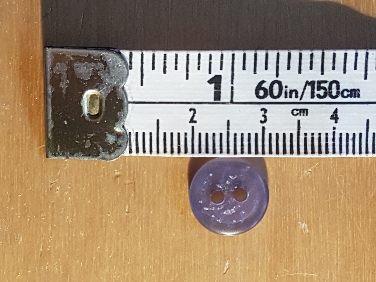 6 Round Buttons Lilac Lavender Purple Plastic 1cm