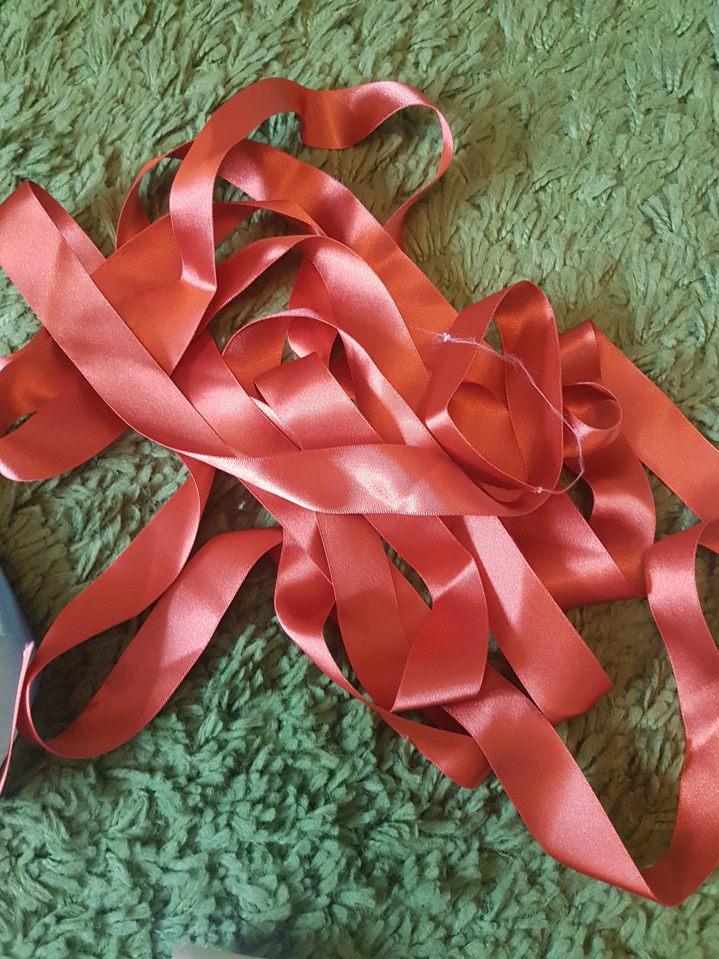 Satin Ribbon 1 metre 1 inch wide Terracotta Burnt Orange