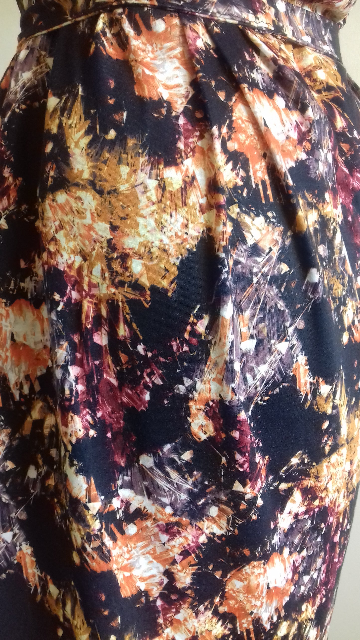 Scoop Neck Abstract Pattern Dress