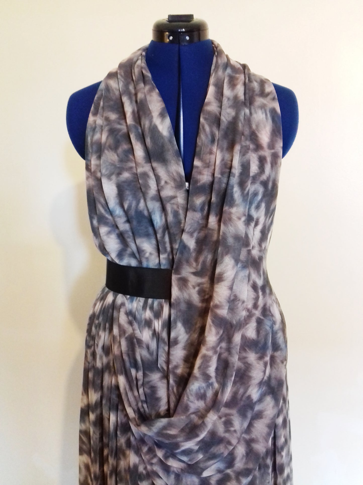 long drape dress