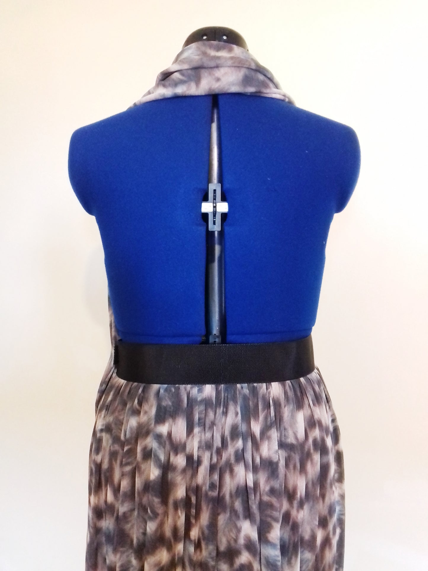 Abstract Pattern Over Bust Maxi Dress