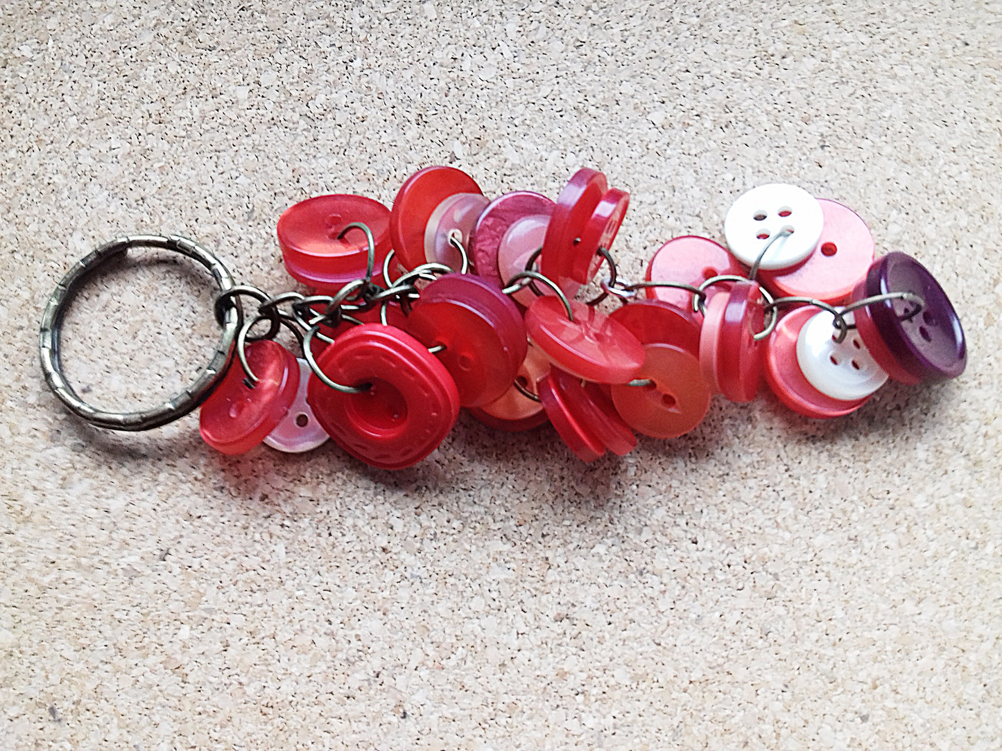 Buttons Keychain Bag Charm