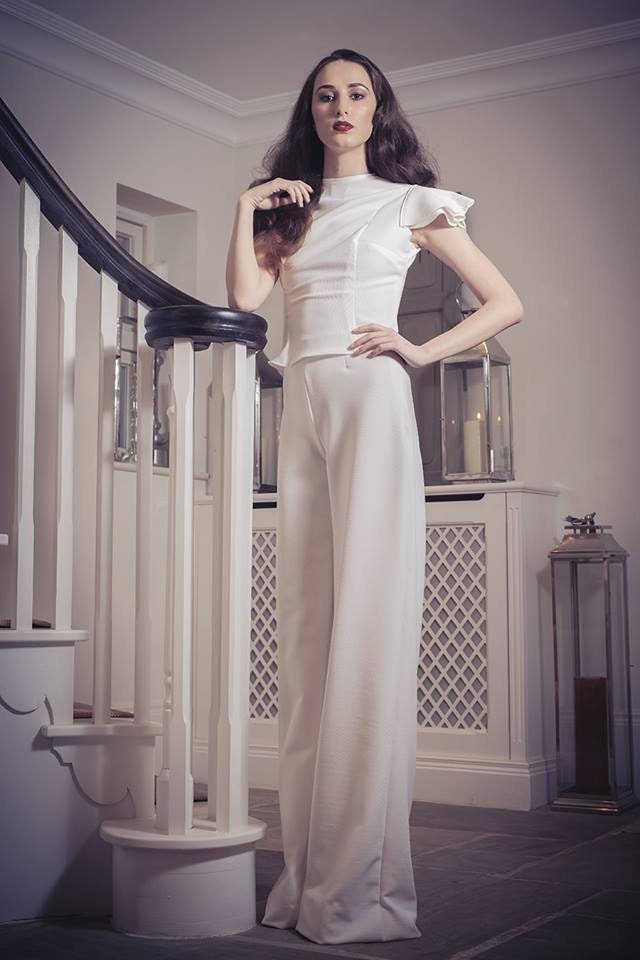 white trousers and top set
