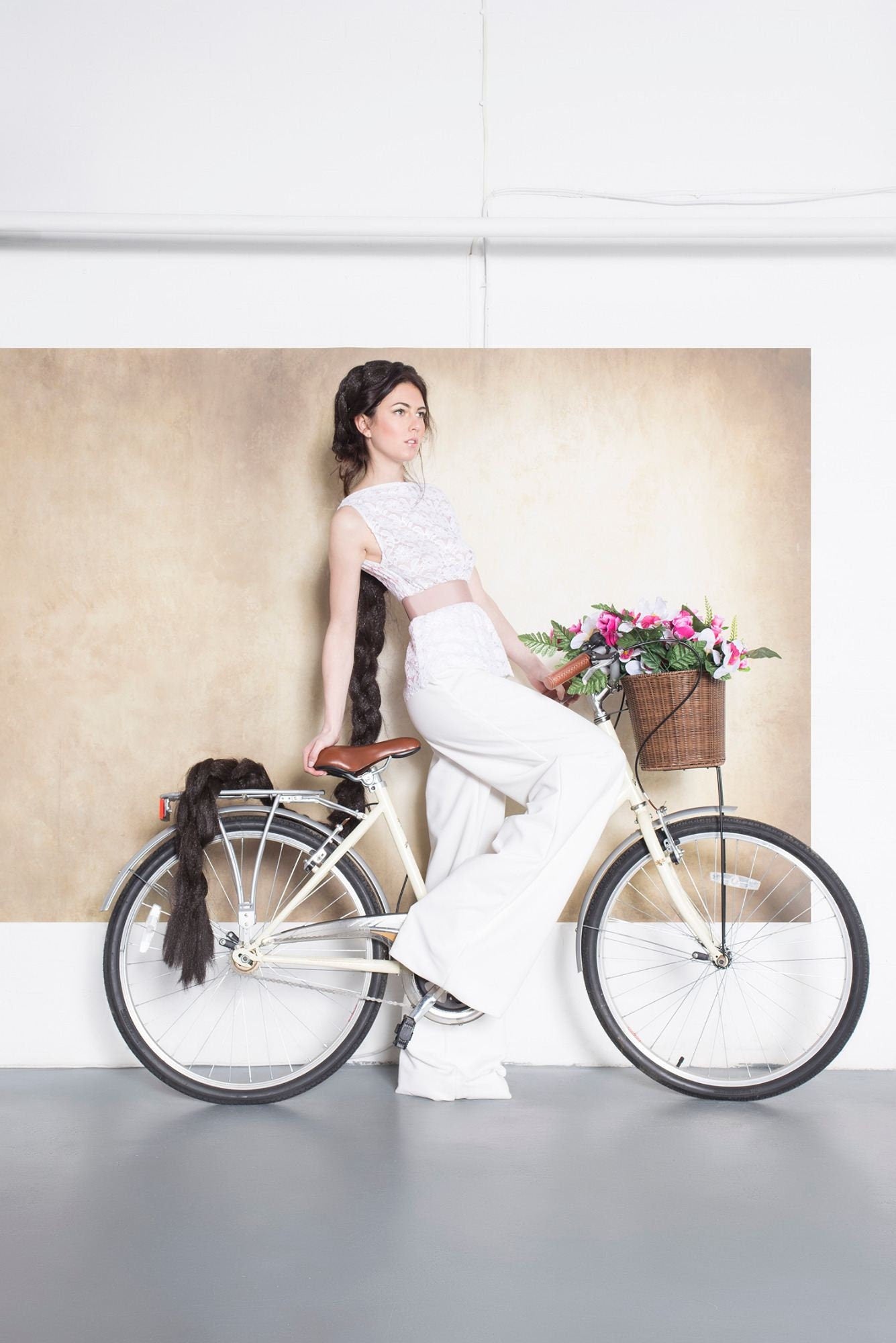 White Wide Leg Extra Tall Trousers Cap Sleeve Top