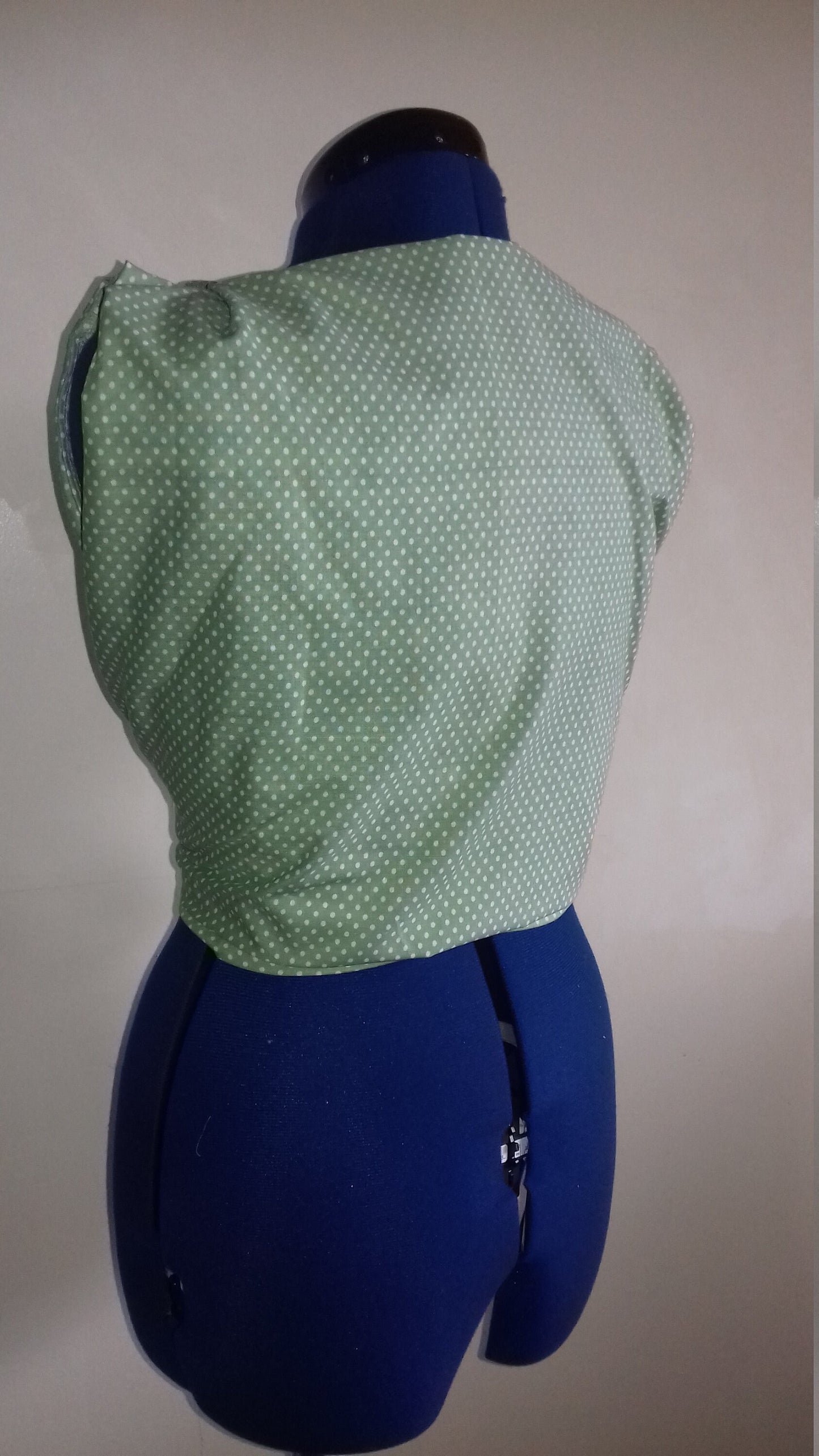 Green Polka Dot 1950's Style Wrap Top