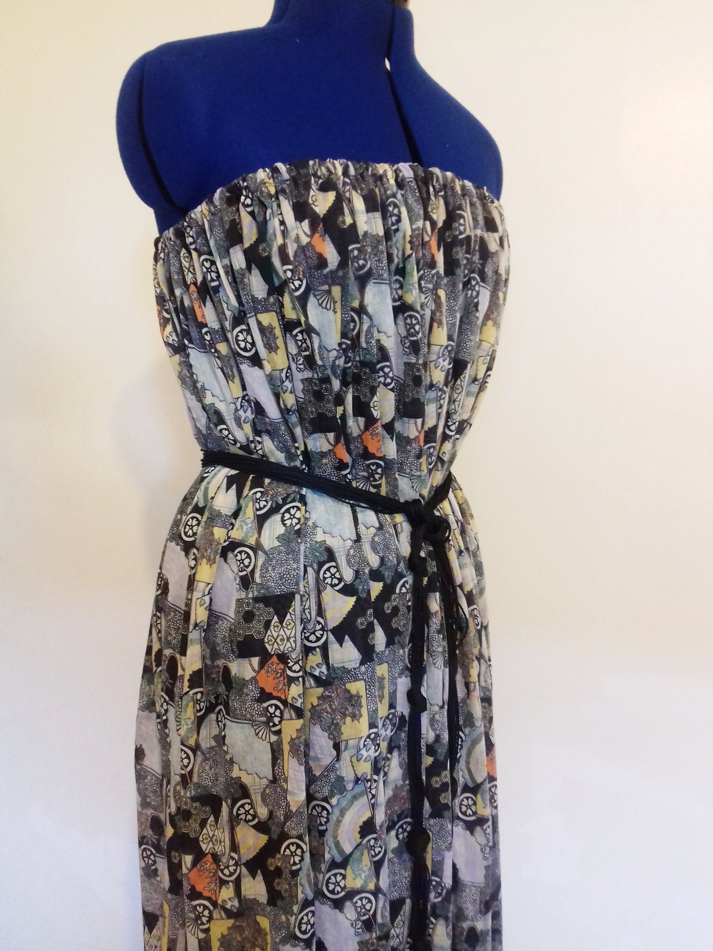 long drape dress