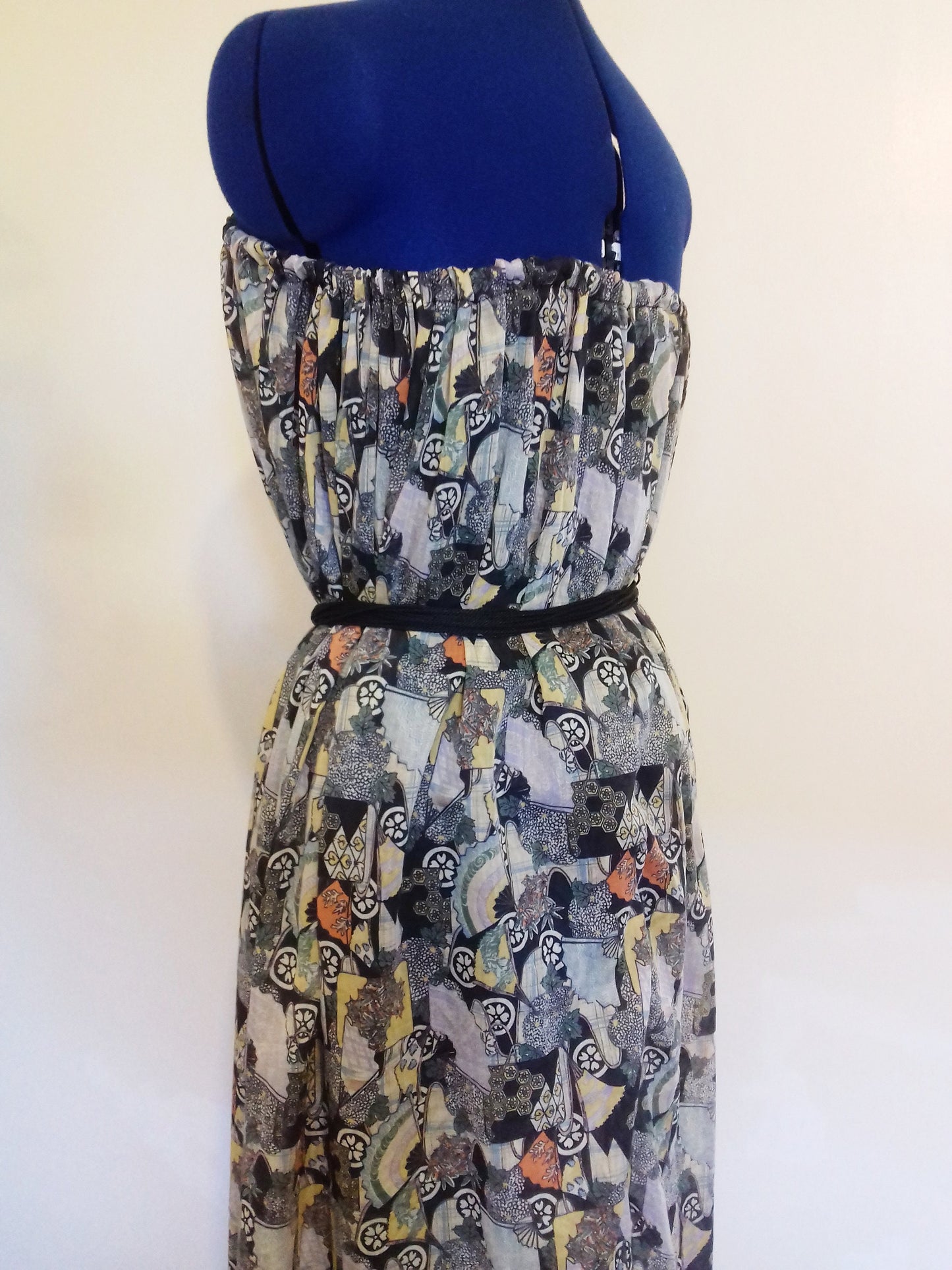 long drape dress