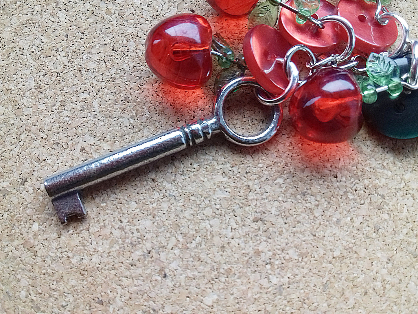 Buttons Keychain Bag Charm