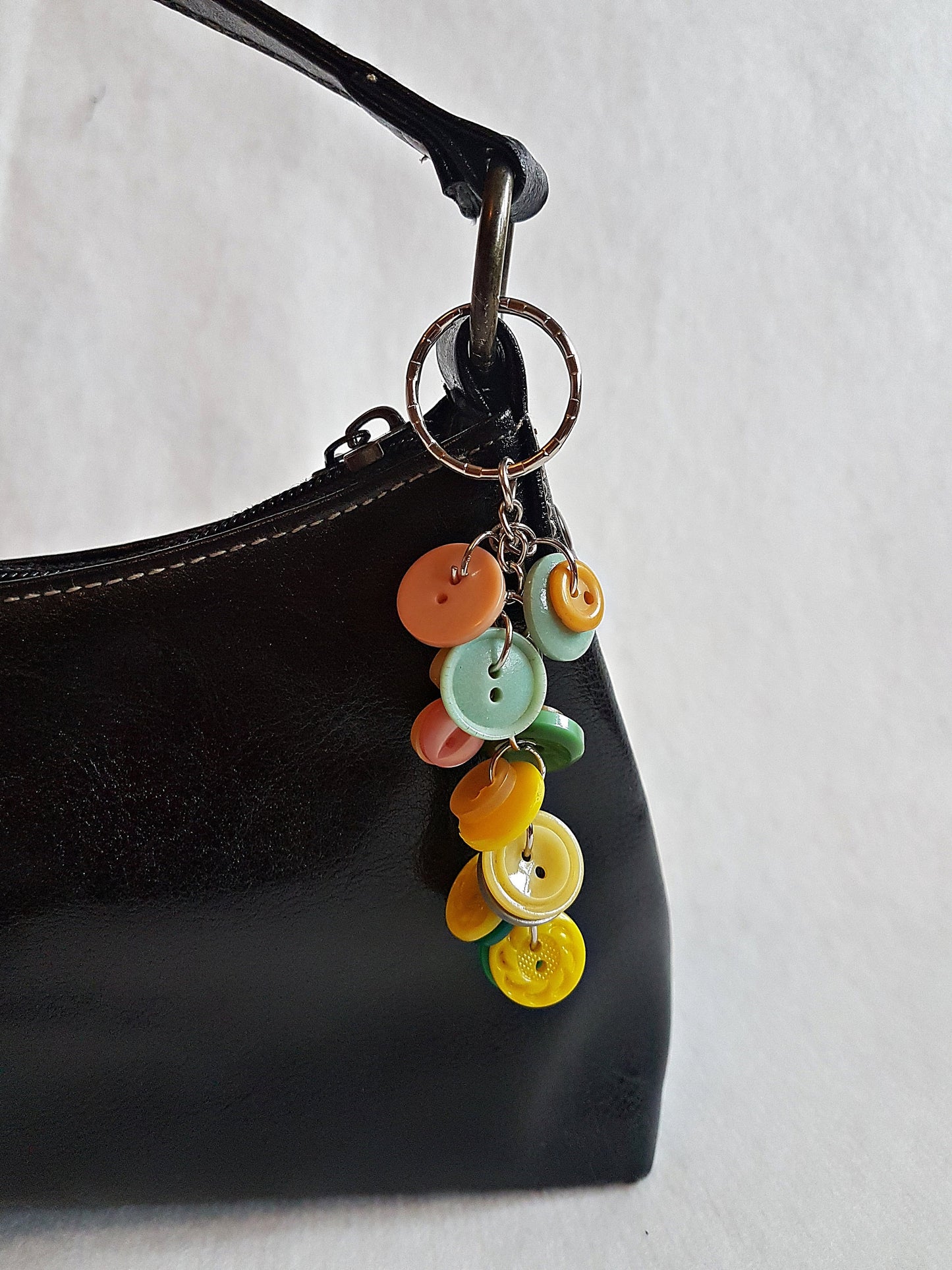Buttons Keychain Bag Charm