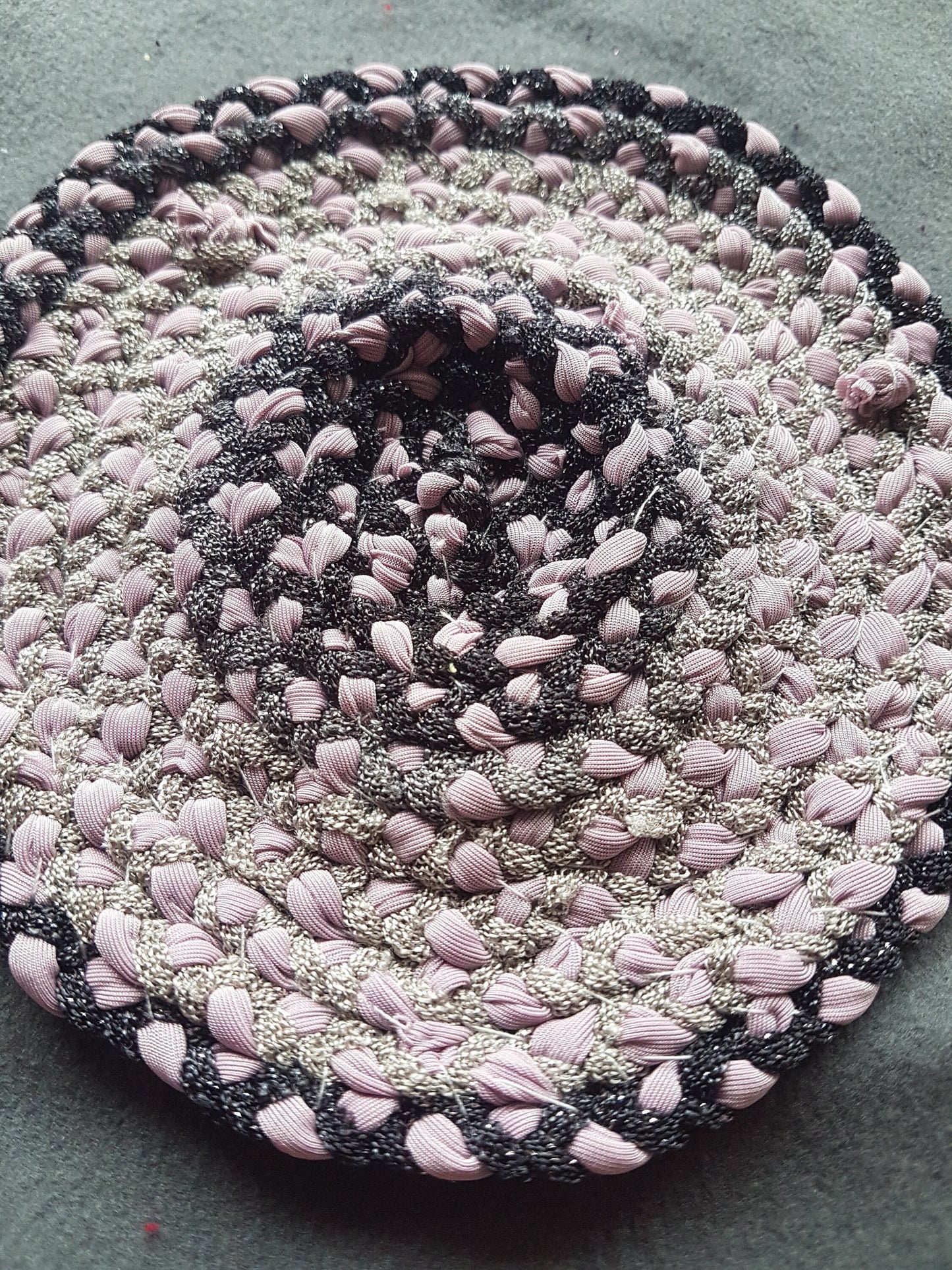 Handmade Coaster Purple Grey Pink Metallic