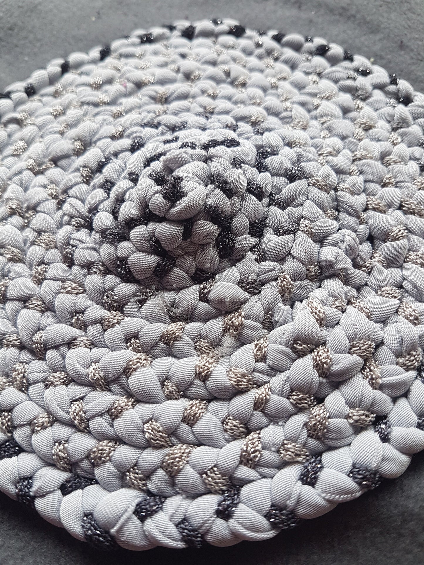Handmade Coaster Grey Purple Metallic