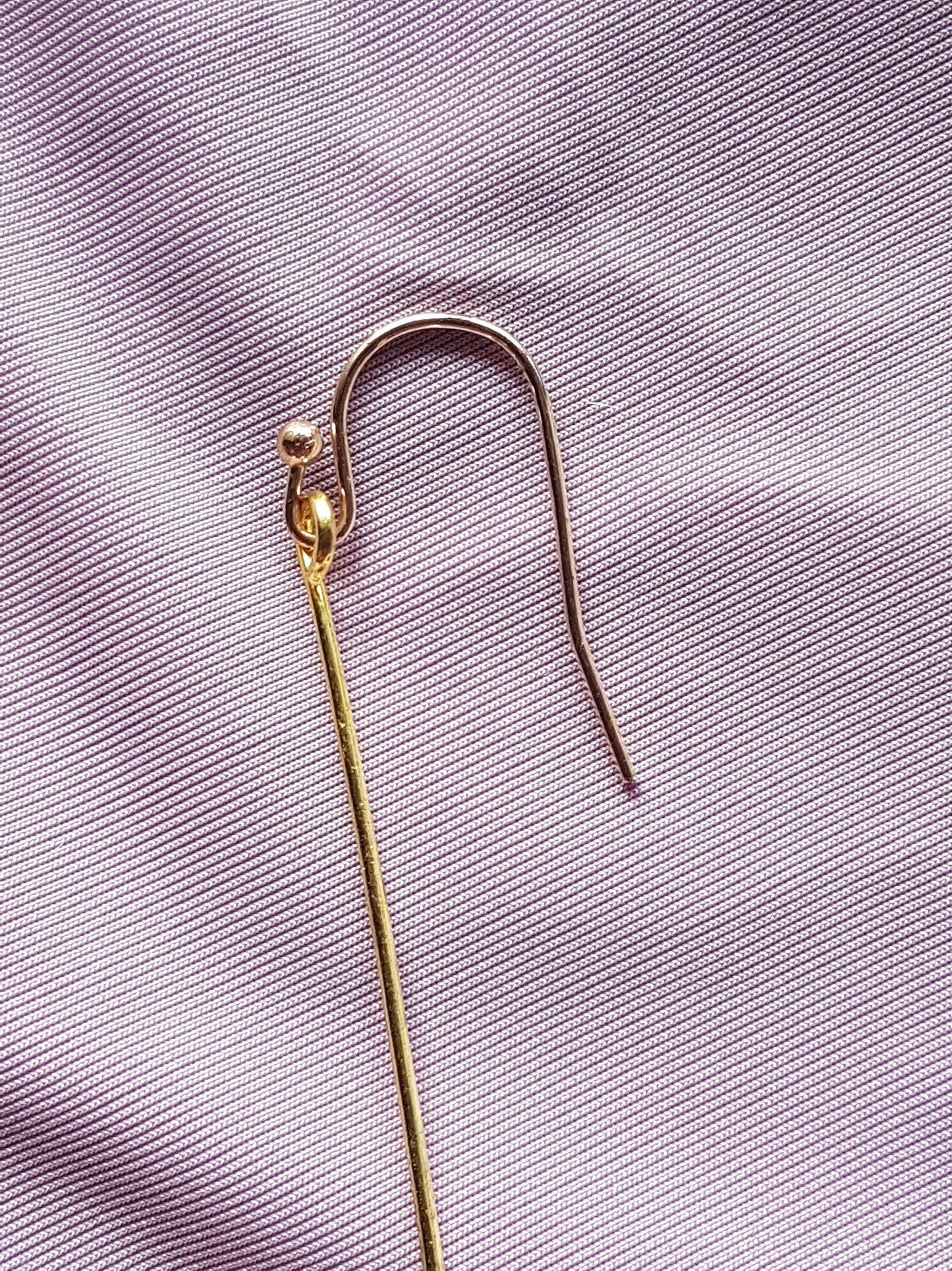 Pink Pearl Gold Drop Earrings