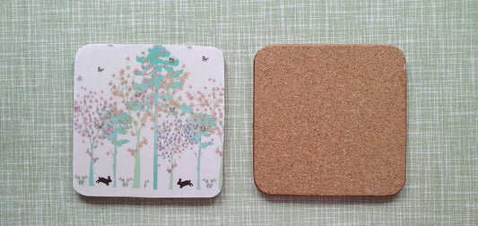 Single Mix And Match Coaster Spring Easter Rabbits Bunnies Hares Home Decor Gift