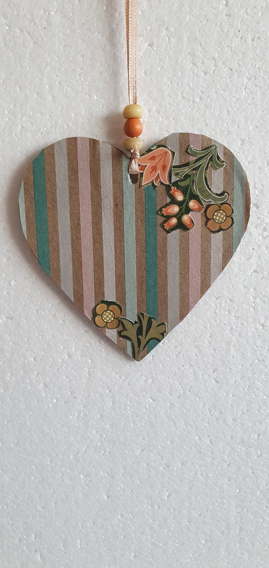 Decoupage Floral Window Hanging Home Decor Gift