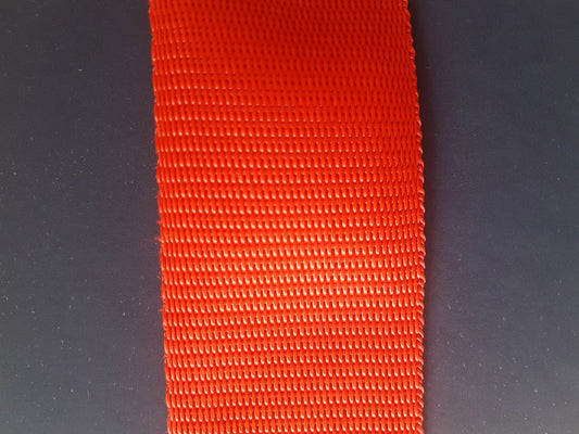 Red Polyester Webbing 5cm Heavy Duty