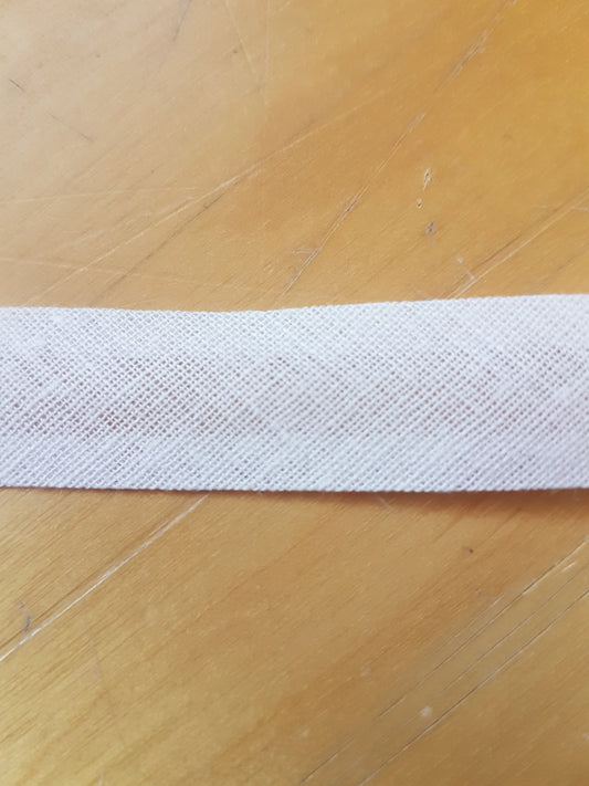 White Bias Binding 1.5cm per metre