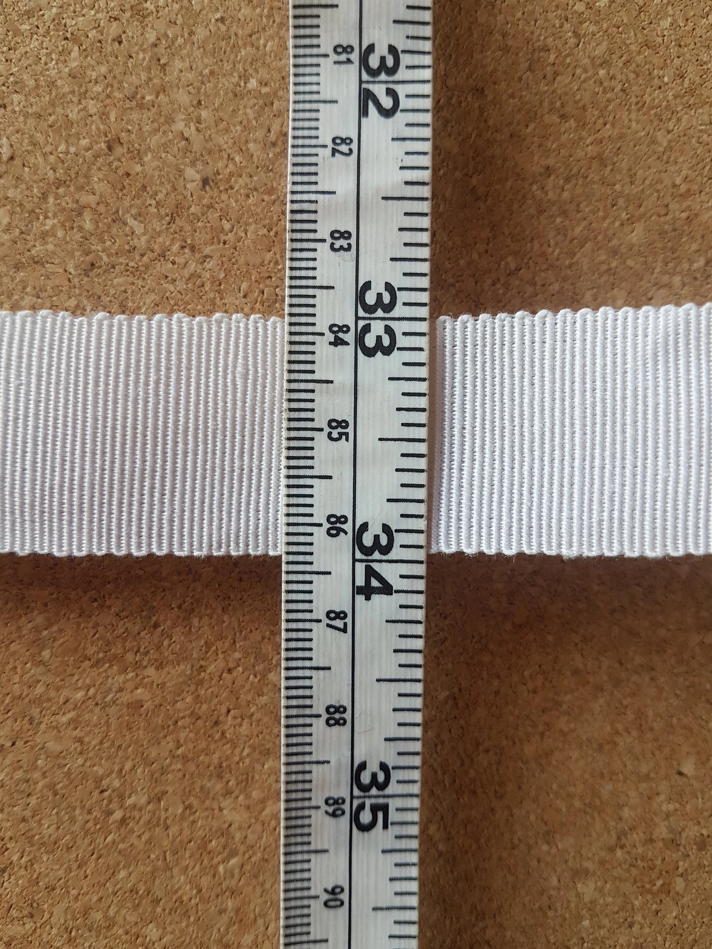 Vintage Off White Grossgrain Ribbon Crafting Sewing 2.5cm wide per metre
