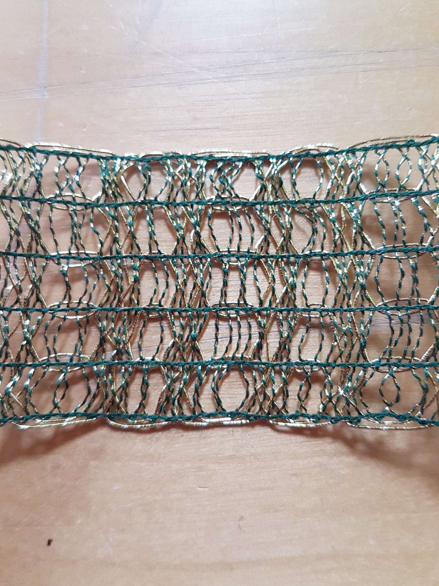 Gold Metal Trim Green 3.5cm wide 60cm long