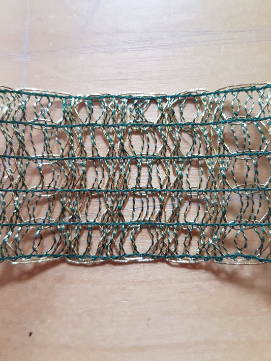 Gold Metal Trim Green 3.5cm wide 60cm long