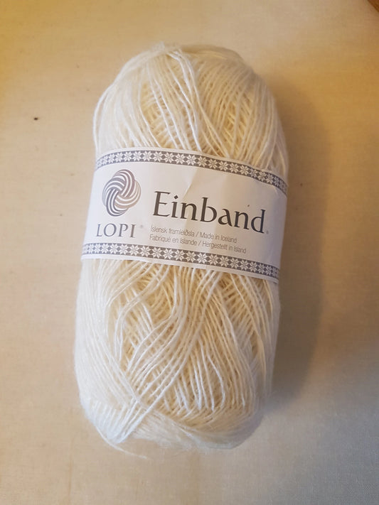 White Cream Wool 50g Lopi Einband