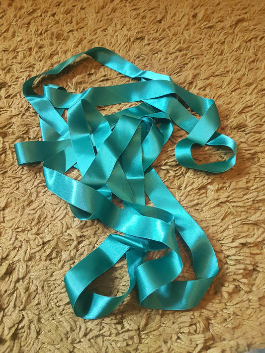 Satin Ribbon 1 metre 1 inch wide Emerald Green