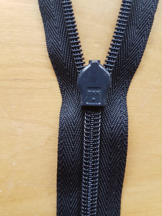 Dark blue navy zipper plastic 9 inch (22.5cm) closed invisible
