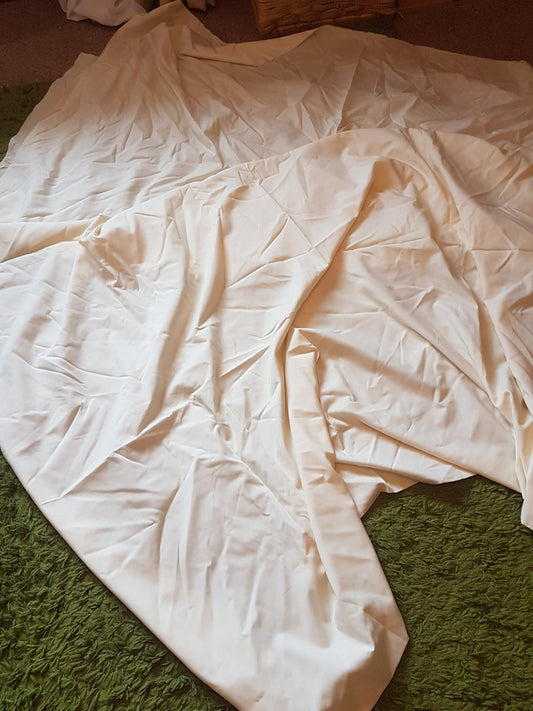 Buttermilk Cream Polyester Lining Fabric Manmade Blend Per Metre